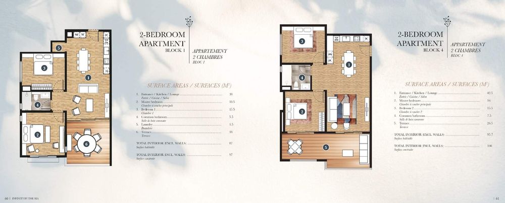 2 Bedroom - two types