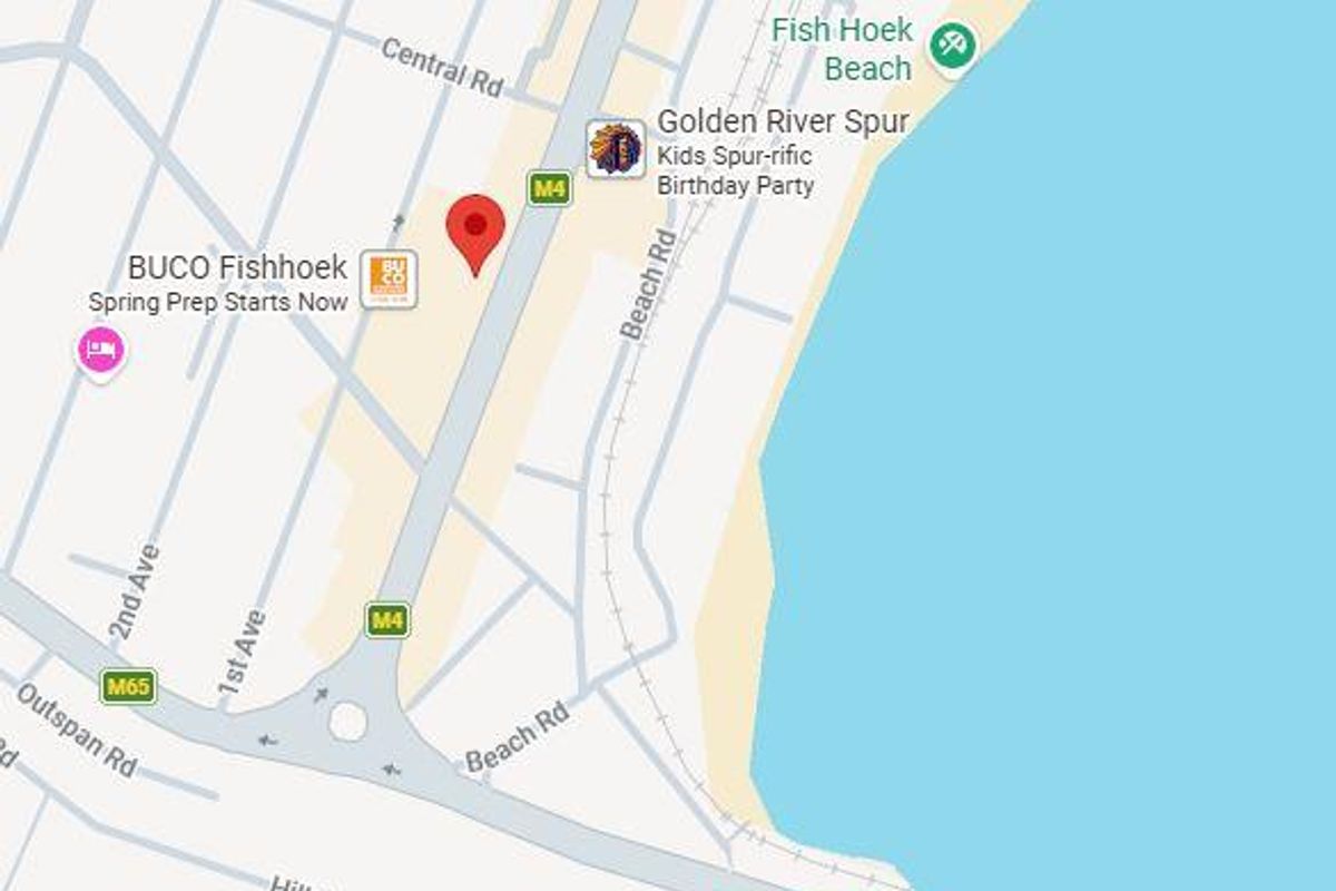 A map view showing the location of the property in relation to local landmarks and the coastline.