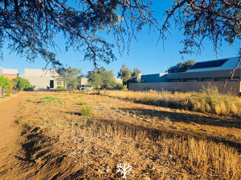 A vacant residential plot featuring natural vegetation, a boundary wall, and an unpaved access path in a quiet neighborhood setting.