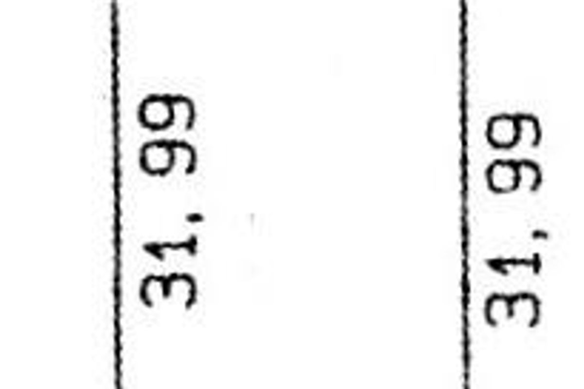 A simple diagram showing the rectangular dimensions of the vacant land plot, measuring 13 meters by 31.99 meters.