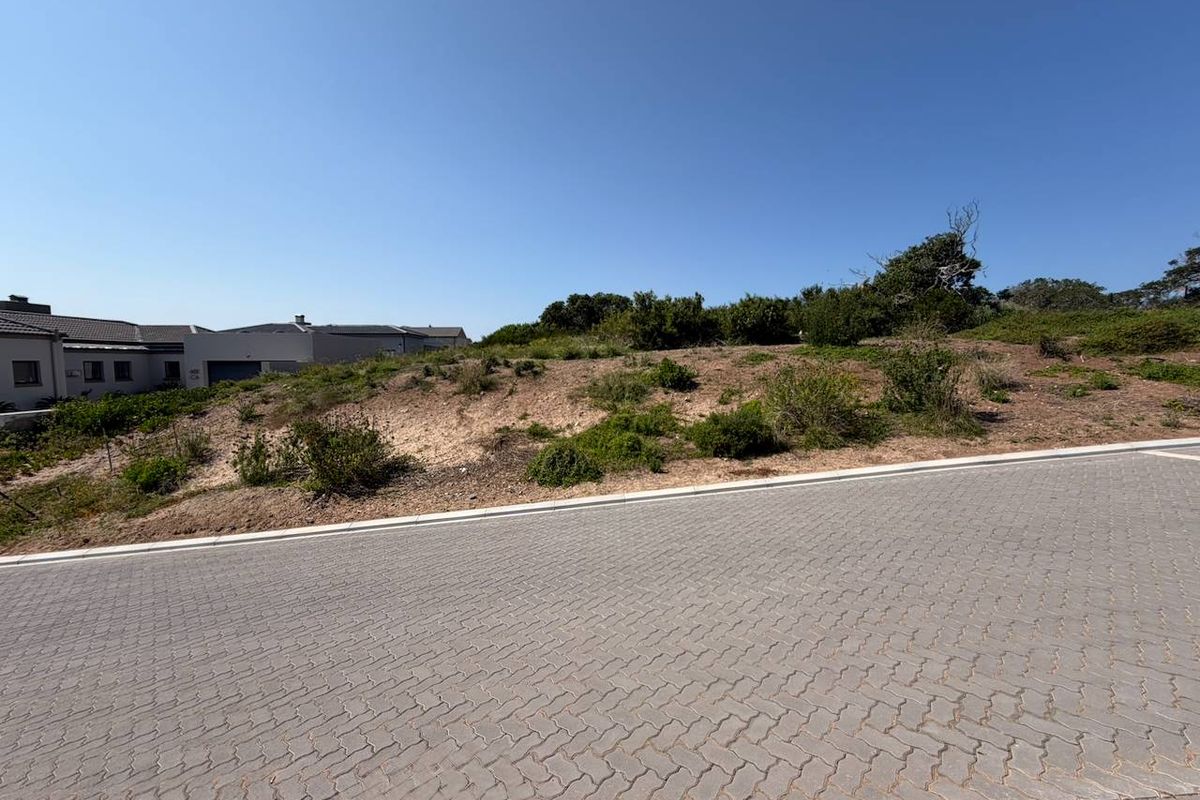 A vacant residential plot featuring natural vegetation and direct access from a paved street in a developed neighborhood.
