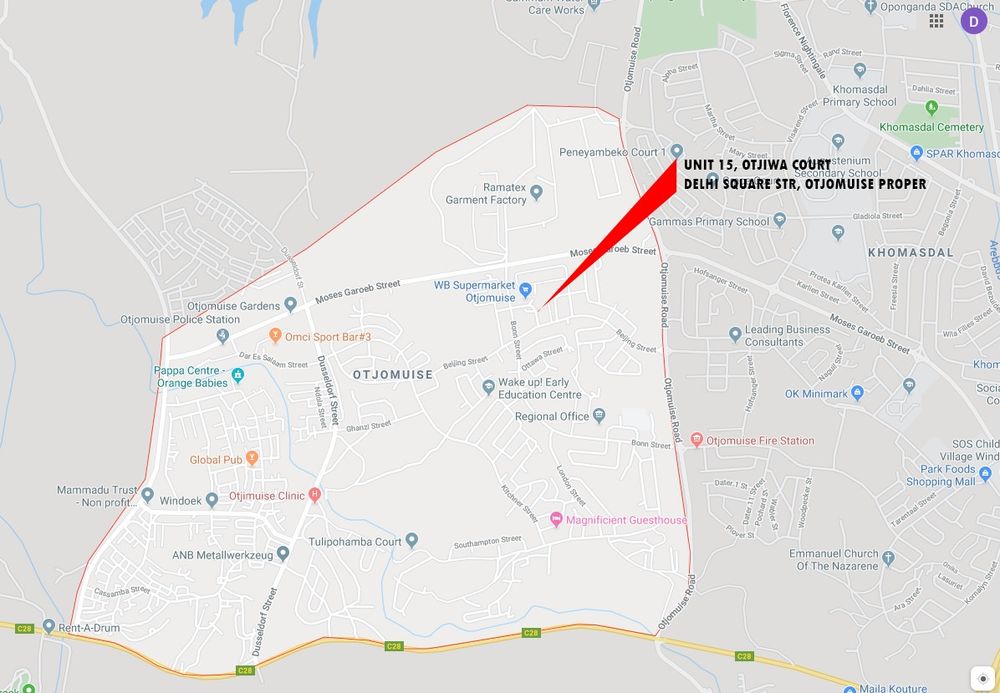 Map Location - Unit 15, Otjiwa Court