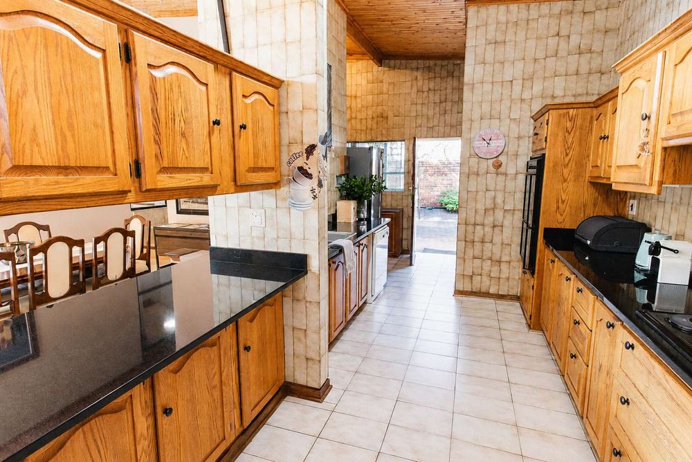 Kitchen with granite tops