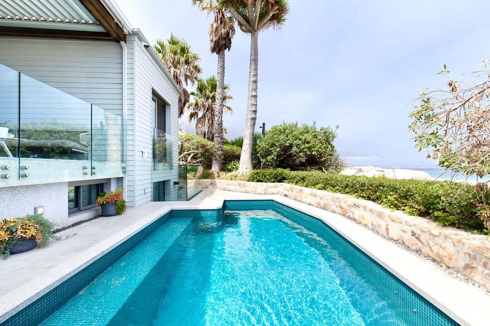 Pool and balcony with ocean view