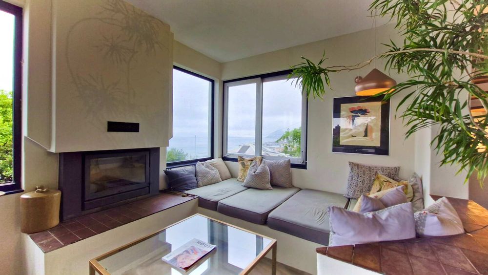 Cosy spot by the fireplace