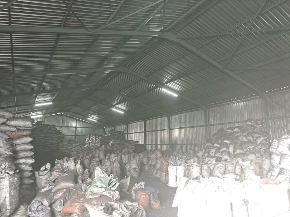 Inside view of the warehouse as seen from the entrance