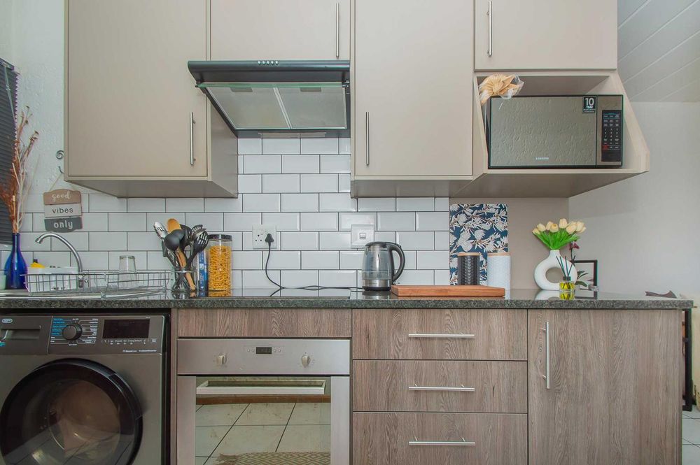 Luxurious kitchen with custom wrap doors