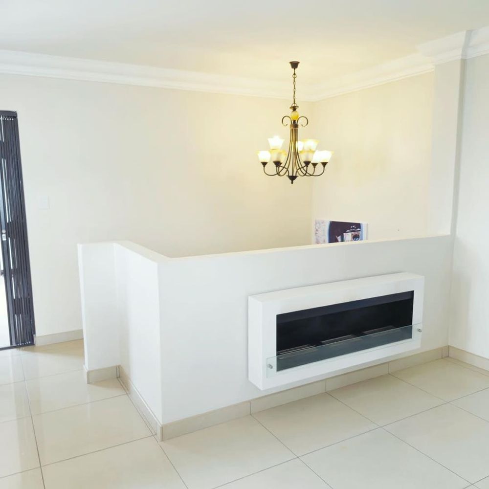 fireplace in the additional lounge area