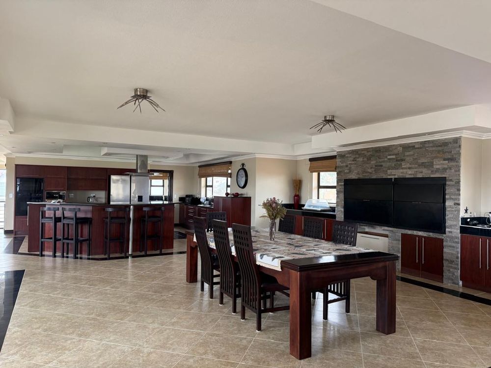 Dining/kitchen area with indoor BBQ
