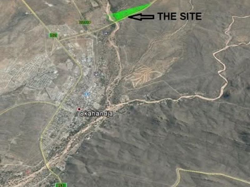 An aerial satellite view showing the location of the vacant residential land site relative to the surrounding area and local infrastructure.