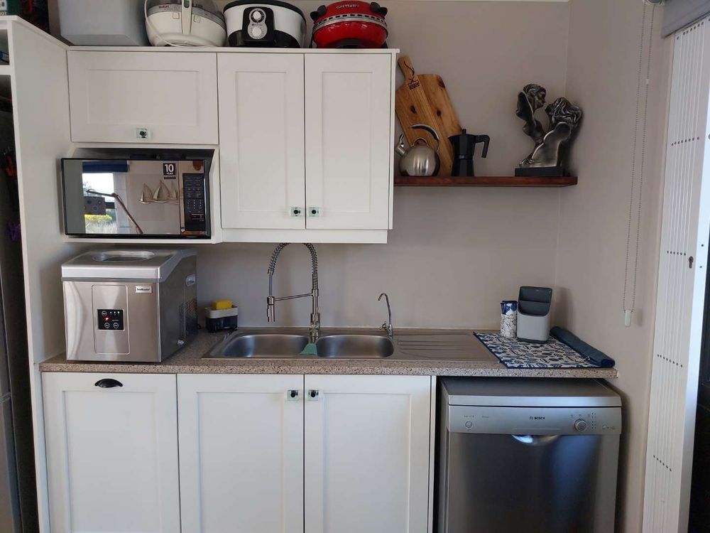 Double sink and dishwasher area