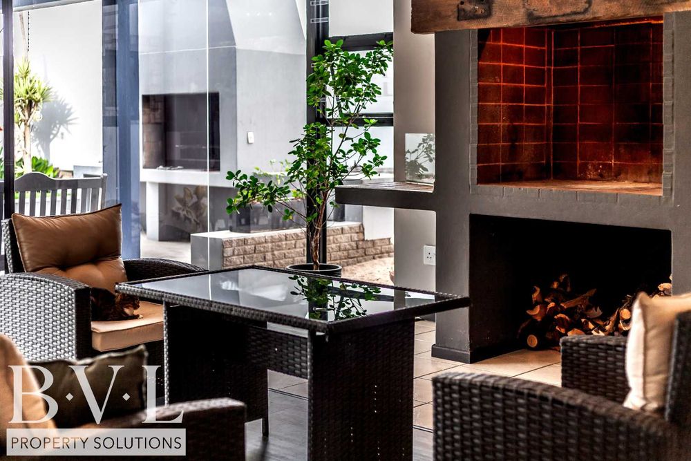 Indoor BBQ with seated lounge