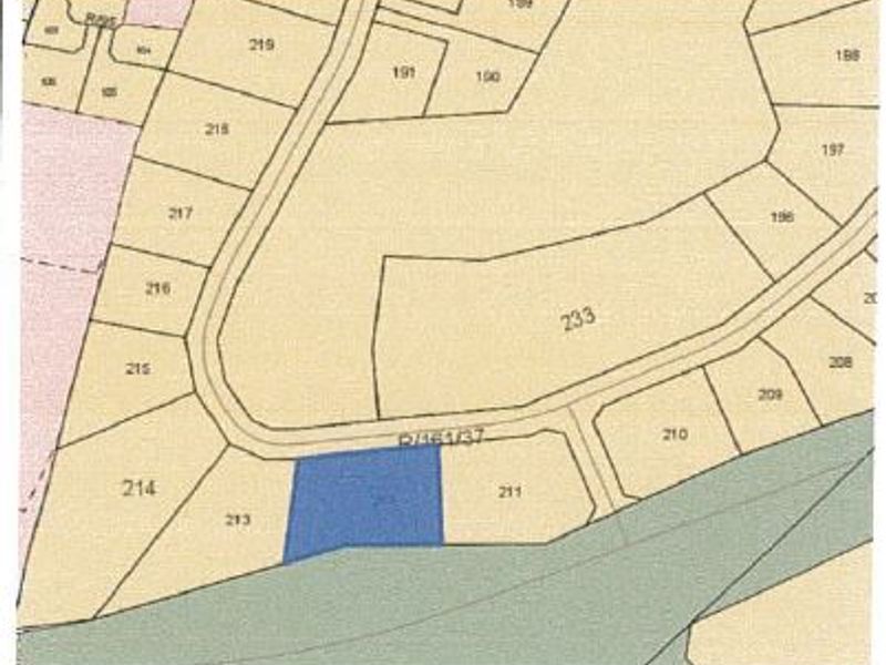A cadastral map showing the location and boundaries of the vacant commercial land plot.