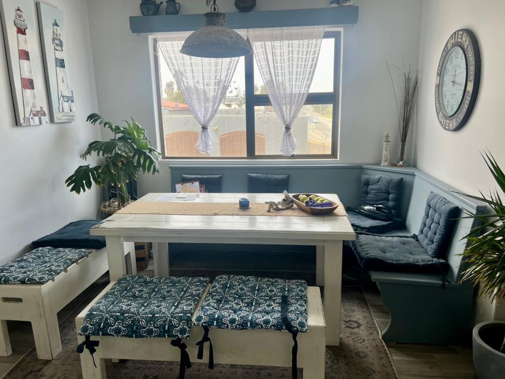 Comfy kitchen corner with a window that brings in light