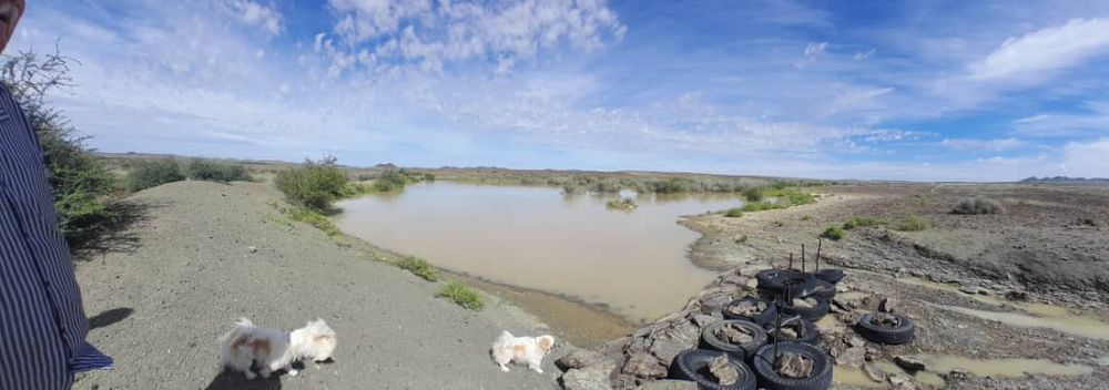 View of the soil dam