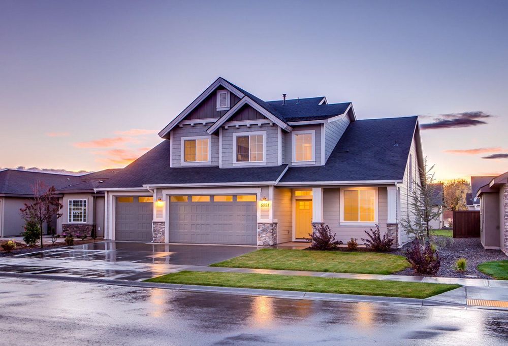 Home with beautifully landscaped garden