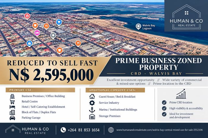 Property #2565545, Mixed Use For Sale in Walvis Bay Central