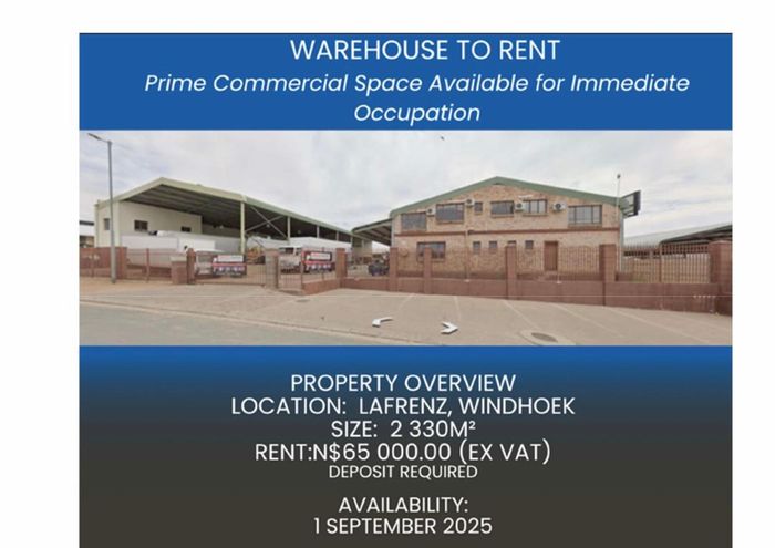 Property #2434002, Business Rental Monthly in Lafrenz Industrial