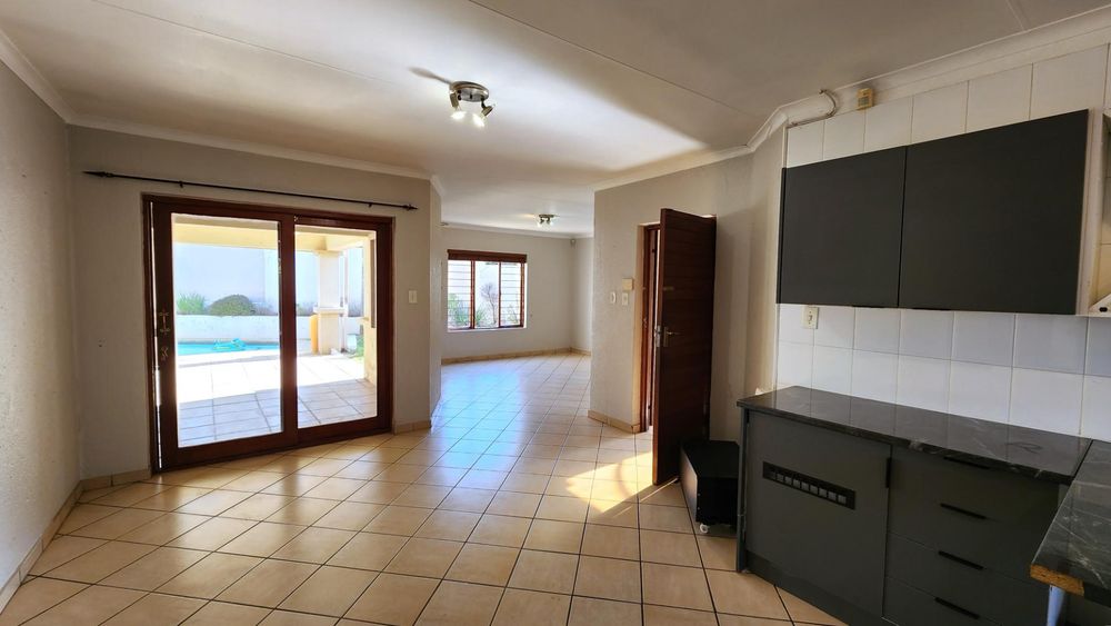 Dining space and sliding door to the patio.