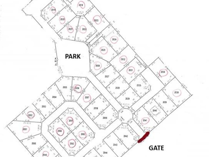 A site layout plan showing available plots within the residential development.