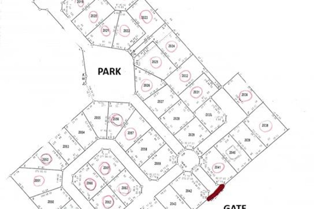 A site layout plan showing available plots within the residential development.