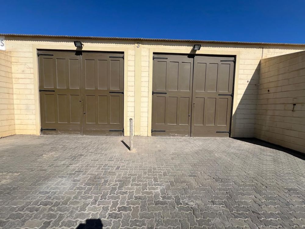 Large double doors of the warehouse