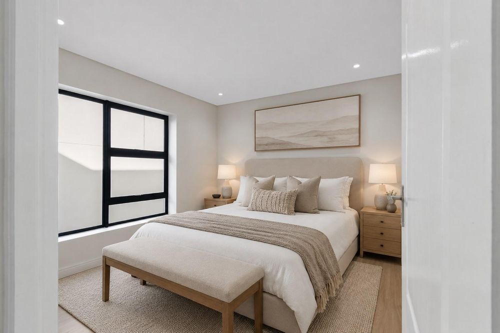 Virtually staged second bedroom