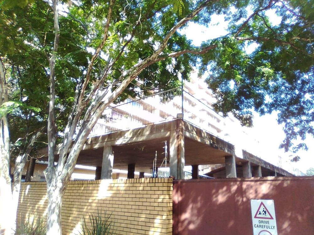 The complex has ample parking spaces