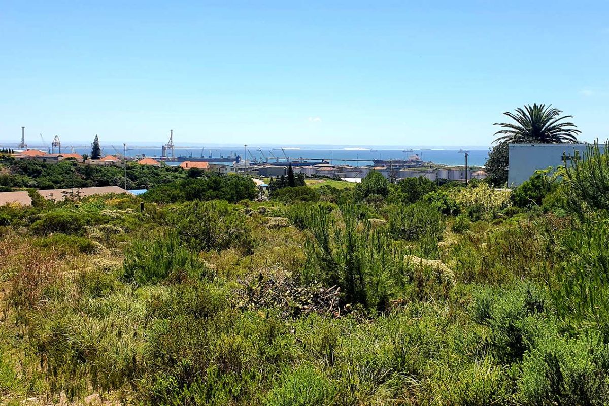 A scenic view overlooking the coastal landscape and harbour area from the vacant residential property.