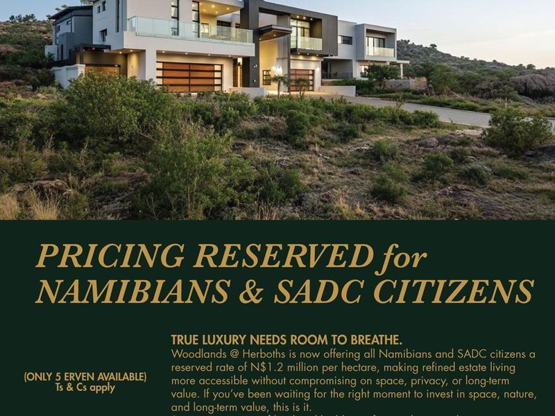 Herbothsblick-  NEW RESIDENTIAL ESTATE – WOODLANDS - N$1.95 million per HA - Photo 2