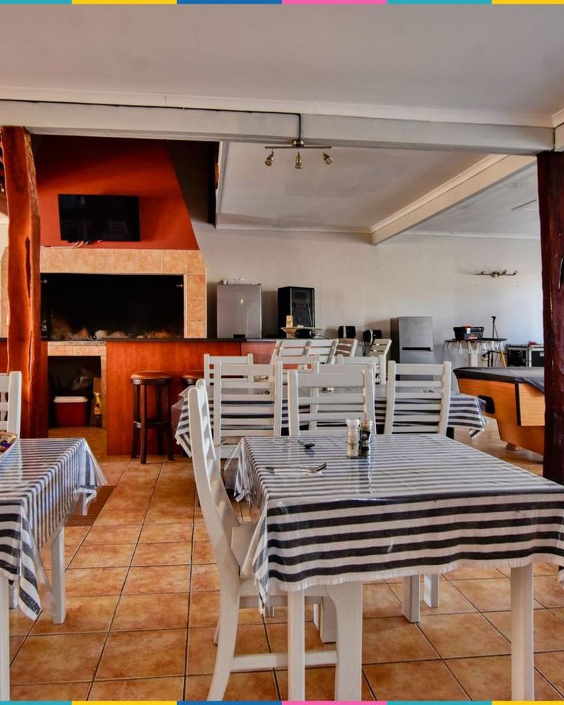 Dining area with indoor bbq