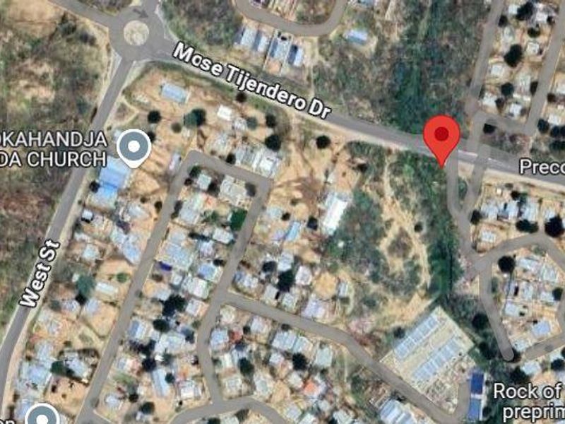 An aerial map view showing the location of the vacant commercial land within the surrounding neighborhood infrastructure.