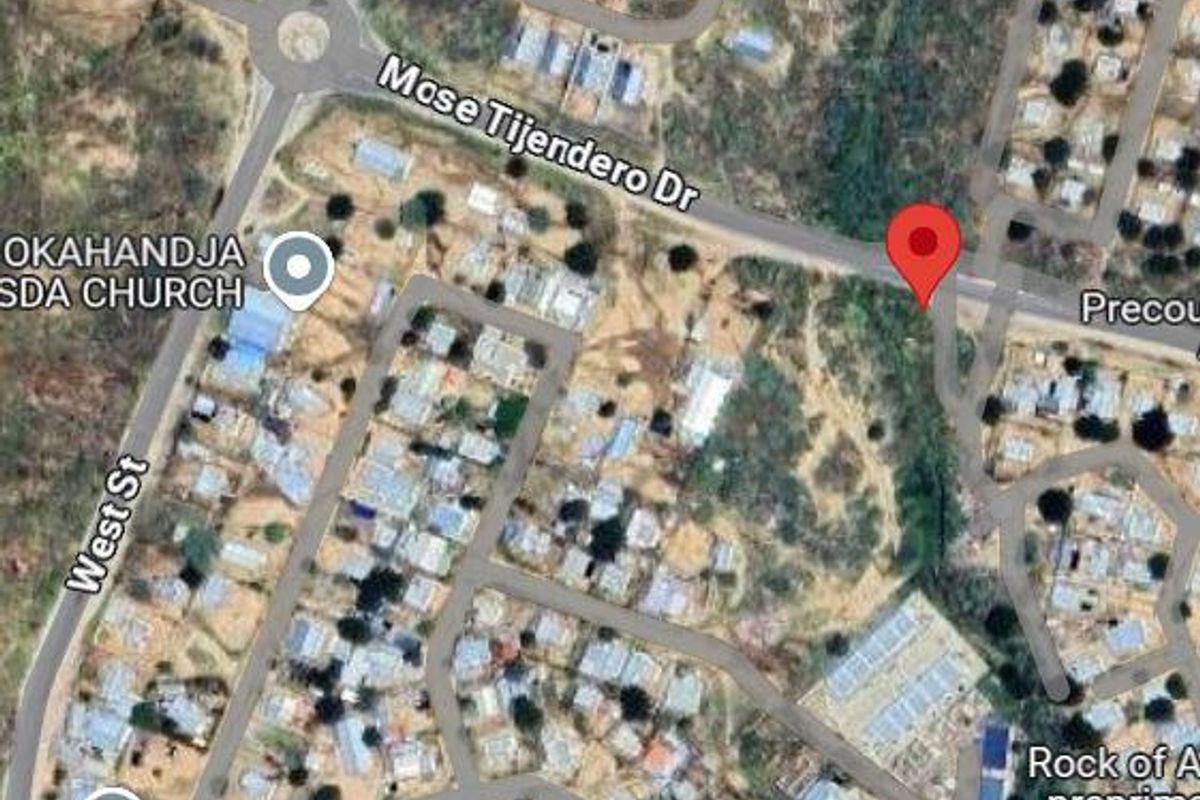 An aerial map view showing the location of the vacant commercial land within the surrounding neighborhood infrastructure.