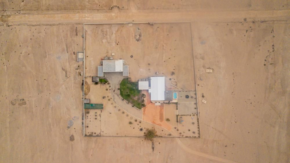 Aerial view of the property