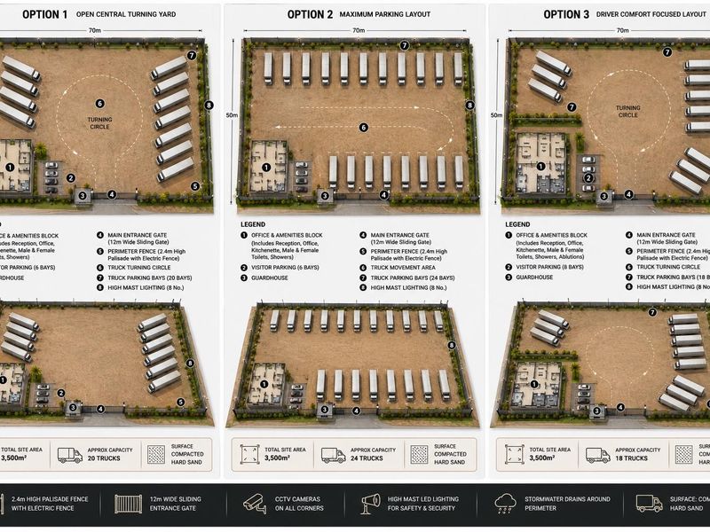 Secure 3,500m2 Truck Yard | Large Fleet Parking Facility | Ideal for Logistics & Transport Companies - Photo 2