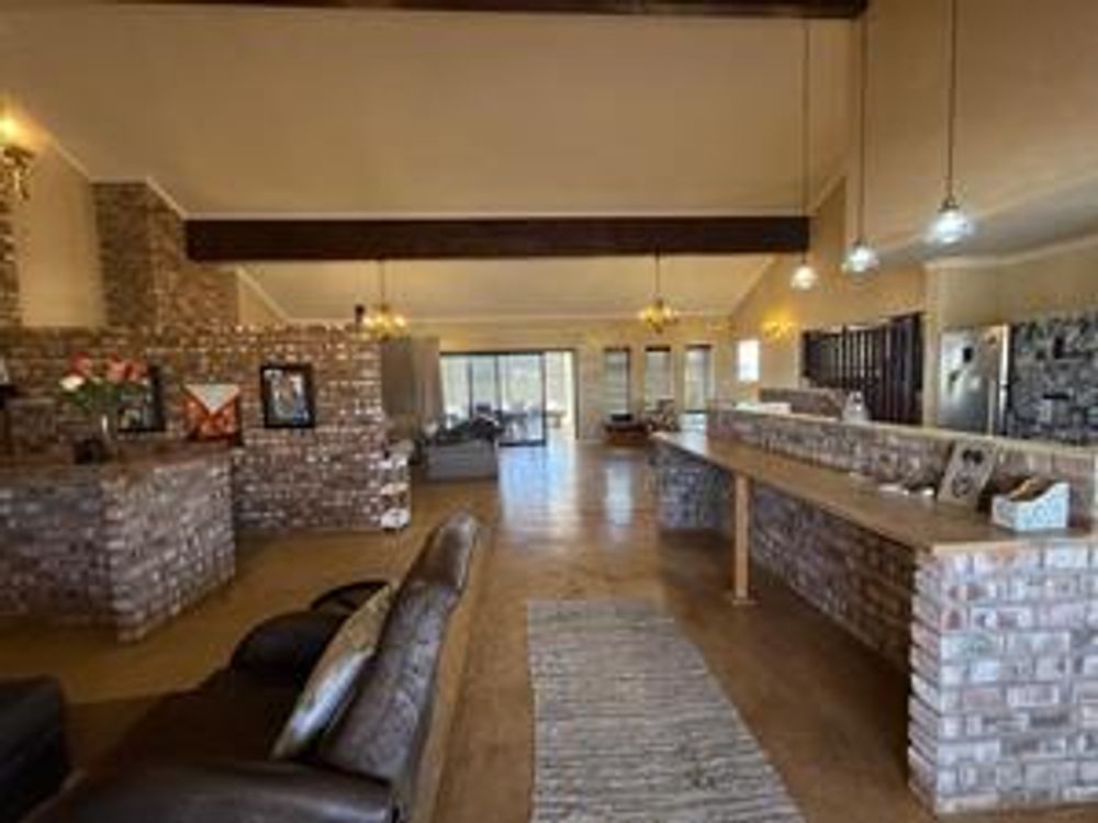 Open plan living area with kitchen 