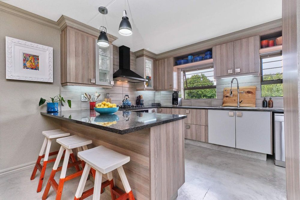 Modern kitchen with breakfast nook.