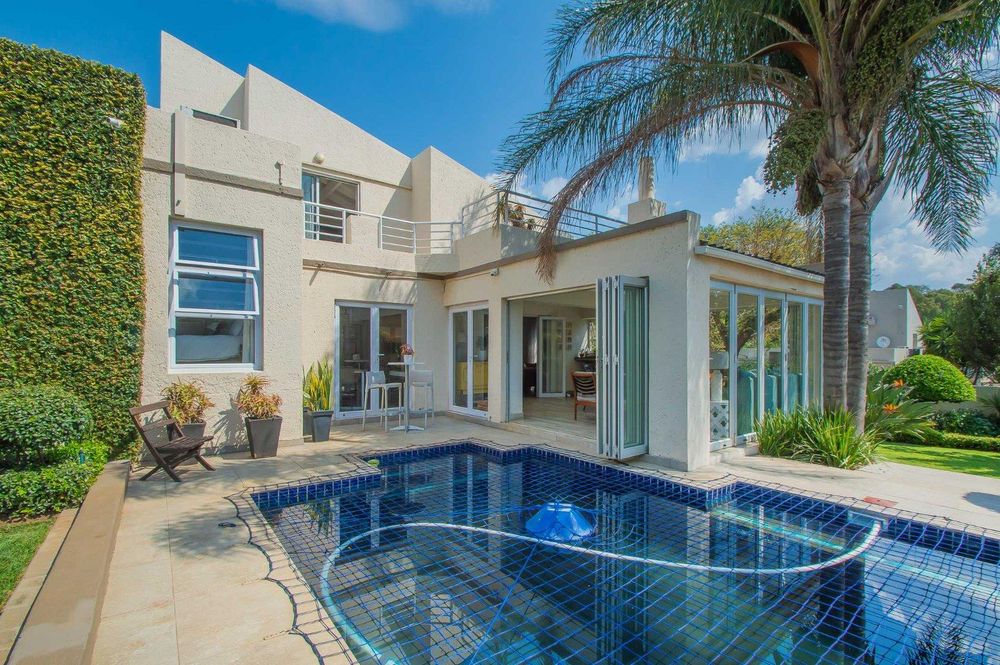 Sparkling pool off entertainment area