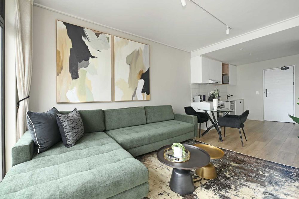 open plan lounge with lions head views