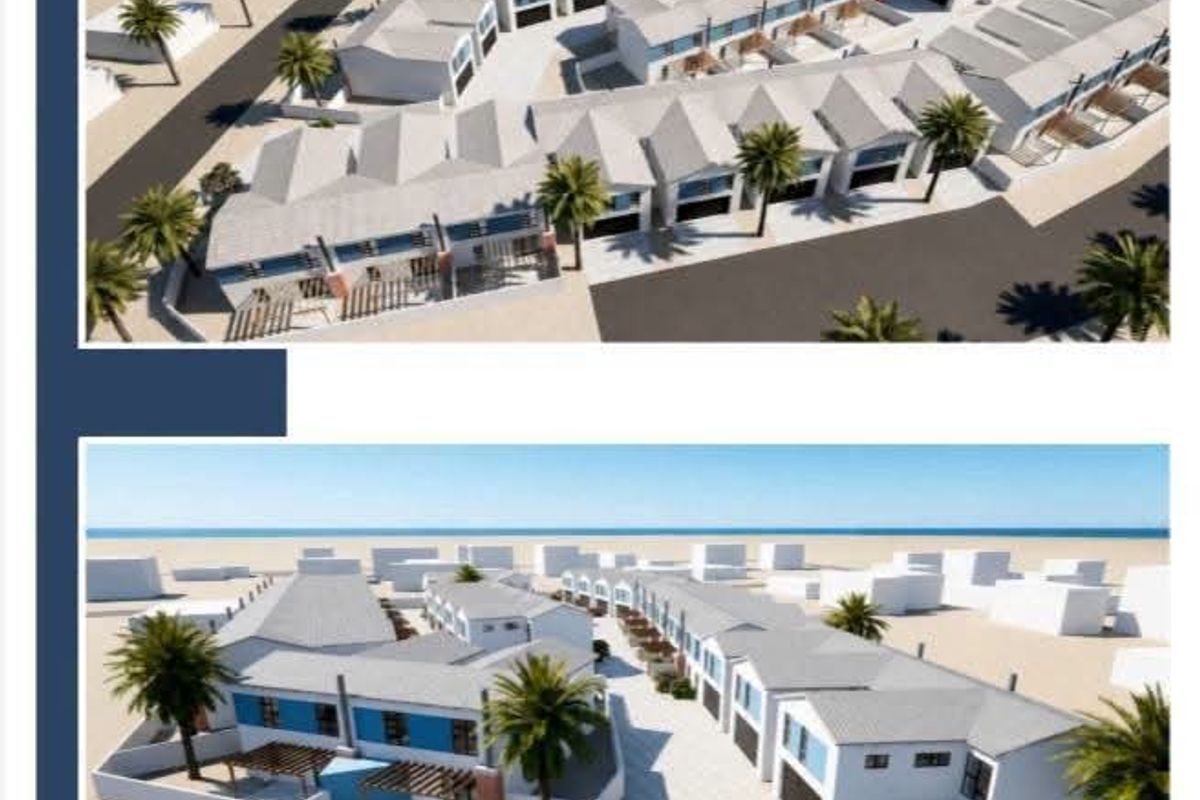 An aerial perspective rendering of the Valora Estate residential development, showcasing the layout of the housing units, driveways, and landscaped outdoor areas.