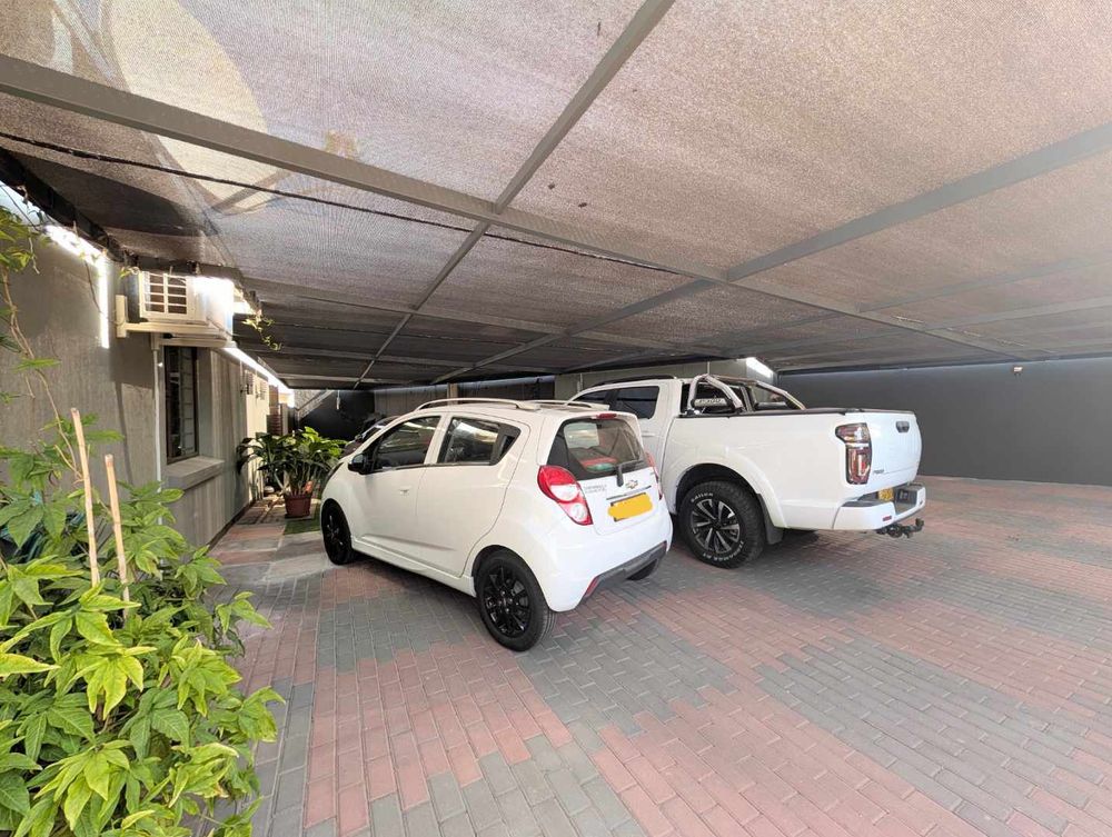 Shaded carport area 