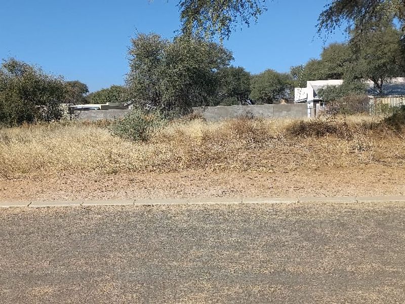 A view of a vacant residential plot from the street, featuring natural vegetation and a boundary wall in the background.
