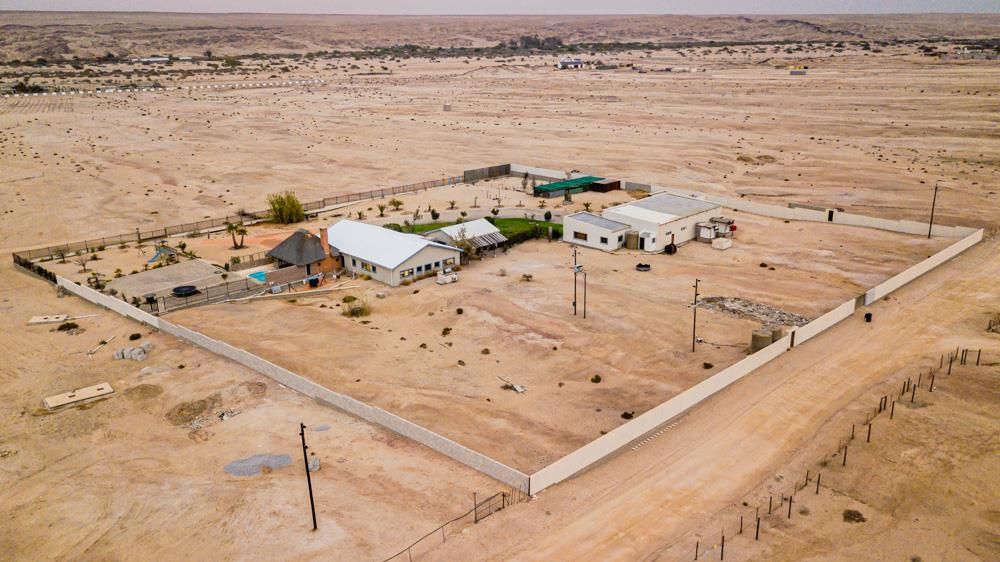 Aerial view of the property