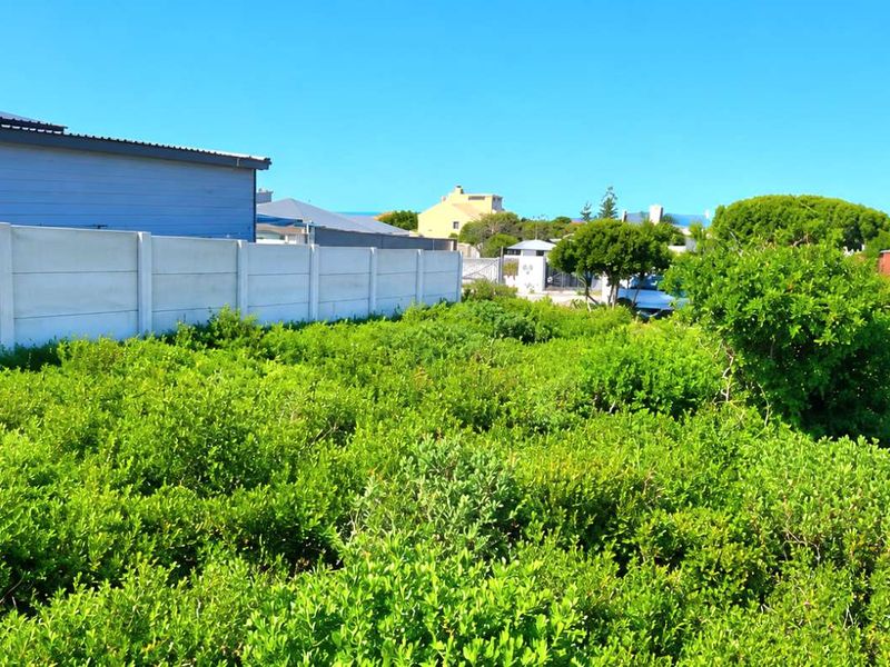 A view of a vacant residential plot featuring dense natural vegetation and a precast concrete boundary wall bordering the adjacent property.