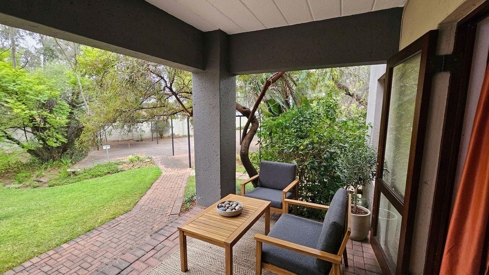Patio. Furniture added with Ai to give you a feel for the space. 