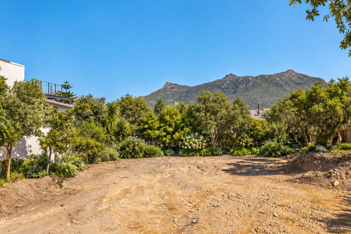 A vacant residential plot featuring mature trees and mountain views, offering a blank canvas for future development or landscaping.