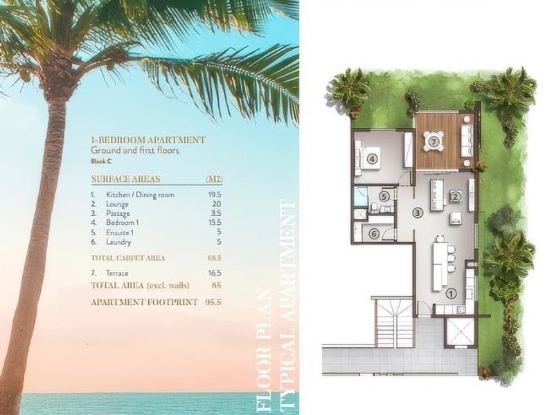 2BEACH RESIDENCES — DESTINATION MAURITIUS  ONLY 1 UNIT LEFT — 2 BED / 2 BATH, 110.8 m2 — USD 417,000. SOLD OUT. - Photo 9