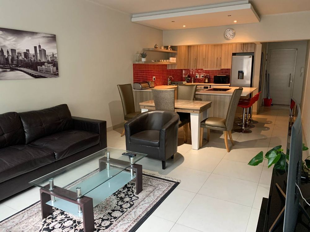 Open plan lounge and kitchen area