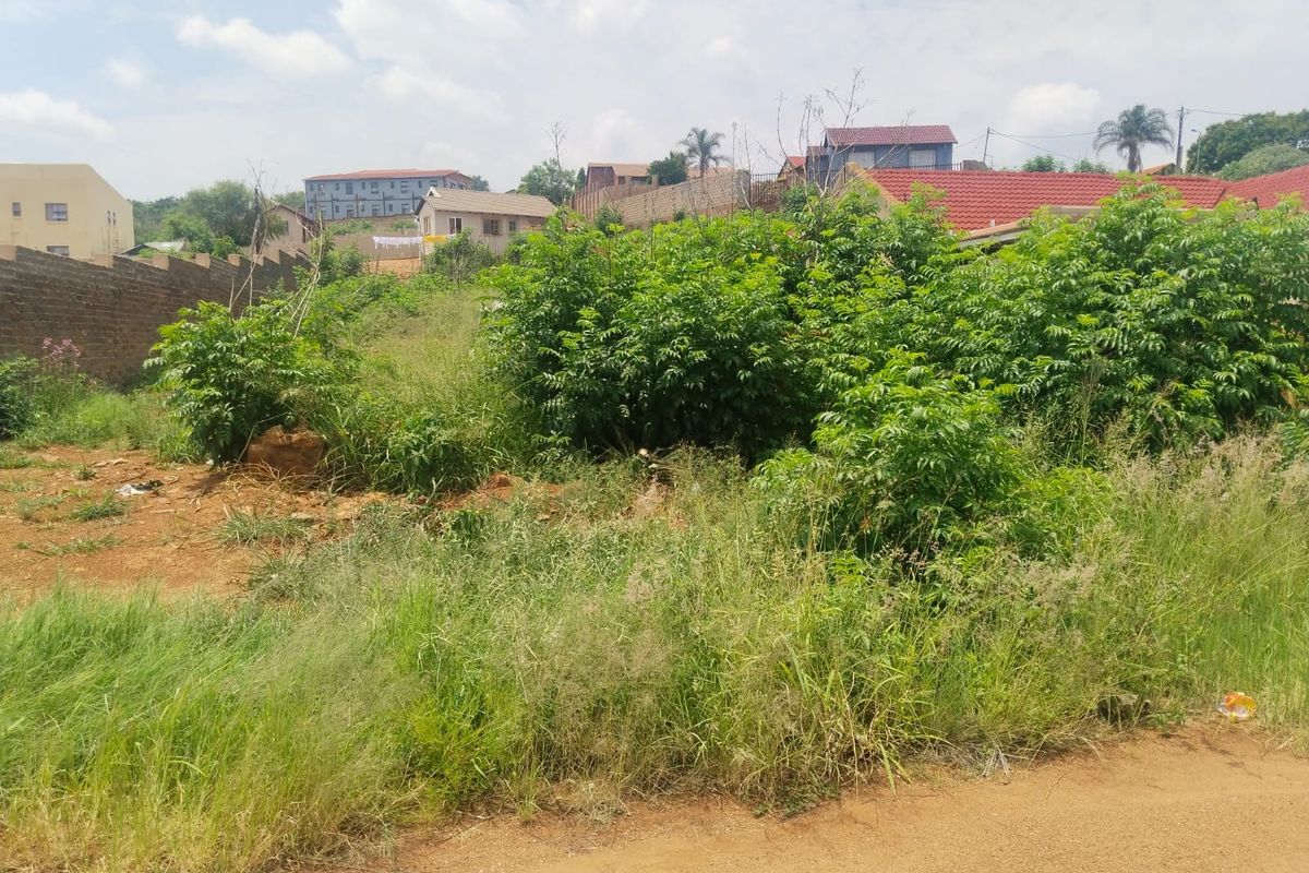 A vacant residential plot featuring natural vegetation and boundary walling, offering a blank canvas for future development in a residential neighborhood.