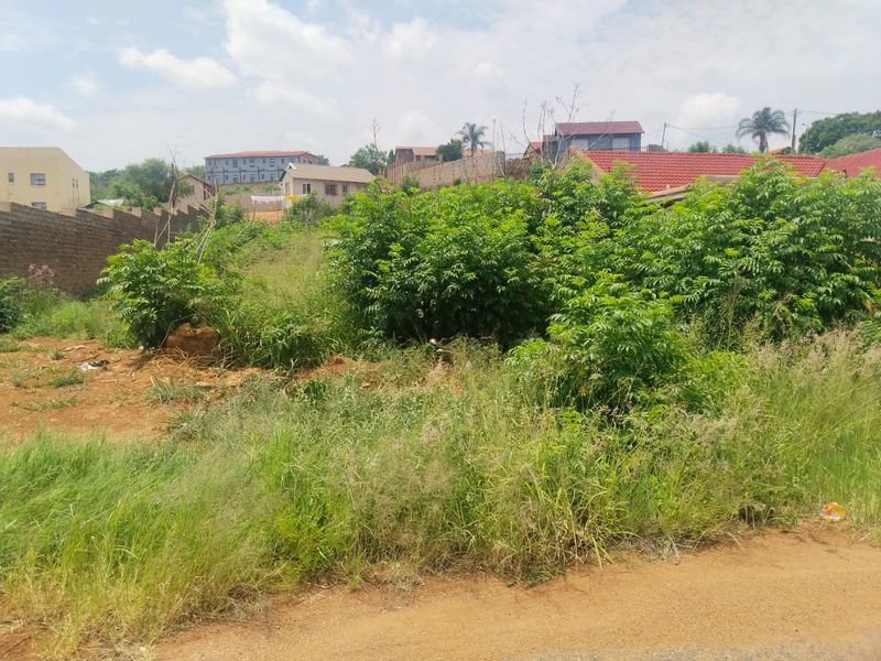 A vacant residential plot featuring natural vegetation and boundary walling, offering a blank canvas for future development in a residential neighborhood.